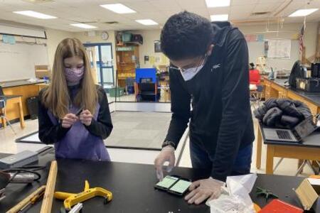 Anish and Silvia working.